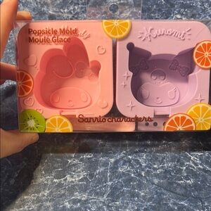 Sanrio Pink and Purple Popsicle Molds‎